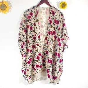 Japna Floral Textured Open Cardigan Size Large Women’s